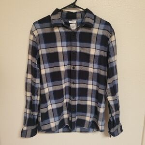 Gap Blue and White Flannel